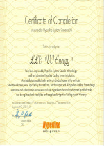 Сертификат партнера компании Hyperline